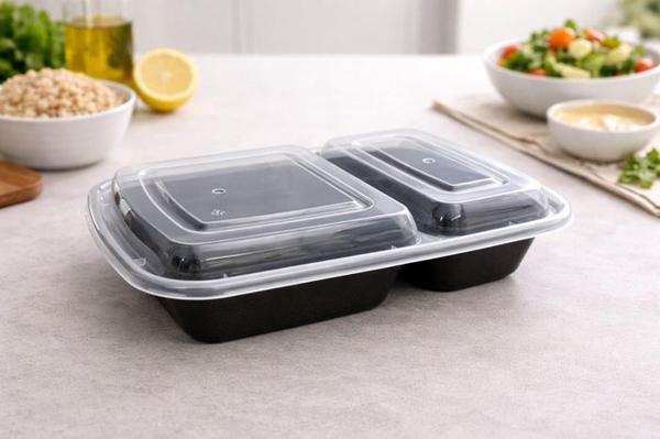 PP Takeaway Container 2 Division 22.6×15.5×4.3cm